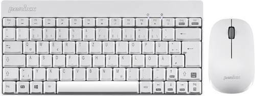 Perixx PERIDUO-712WDE Kabelloses Tastatur- und Maus-Set mit QWERTZ-Layout in Weiß - Bild 1