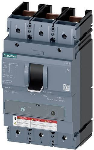 Siemens 3VA5450-6EF31-0AA0 Leistungsschalter in Grau mit einem Einstellbereich von 350 - 500A und einer maximalen Schaltspannung von 600 V/AC sowie 500 V/DC - Bild 1