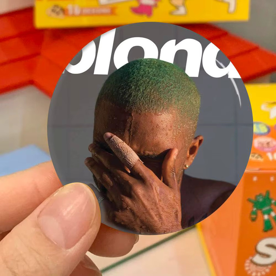 Pin Button Frank Ocean Blond Album, Weißblech, Anime Rolle, Brosche - Bild 2