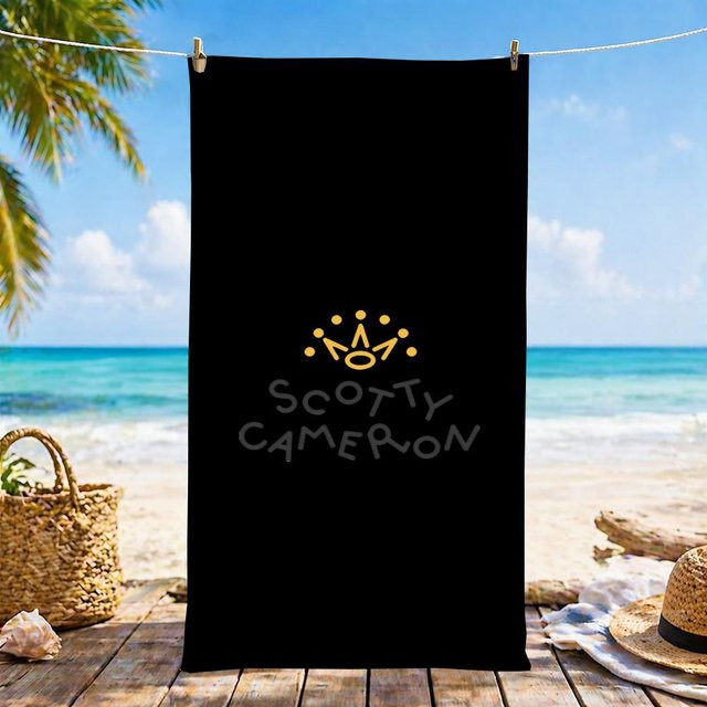 Scotty Cameron Mikrofaser Handtuch Schwarz, schnelltrocknend und sandfrei, B/H: 60 x 35 cm - Bild 1
