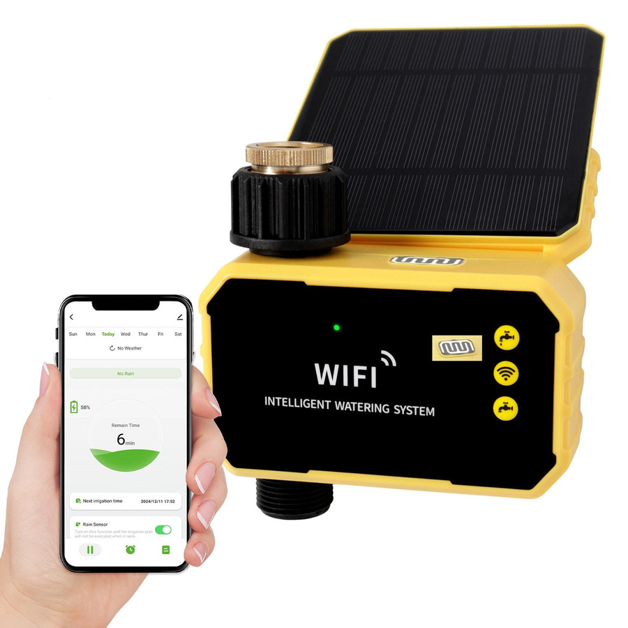 Smarte mfySpace Solar Pflanzenbewässerung mit Regensensor, digitalem Anzeigebildschirm und App-Steuerung via WLAN - Bild 7