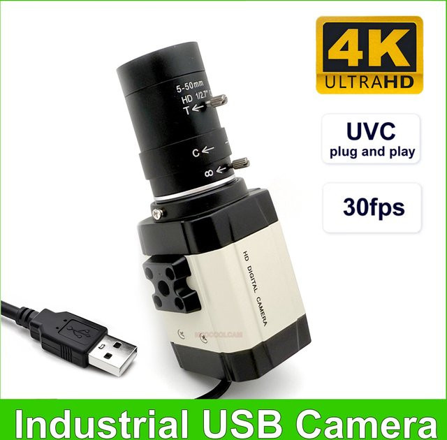 NEOCoolcam HD 4K USB Webcam mit 8MP IMX415 Sensor und Varifokal Objektiv in Schwarz - Bild 1