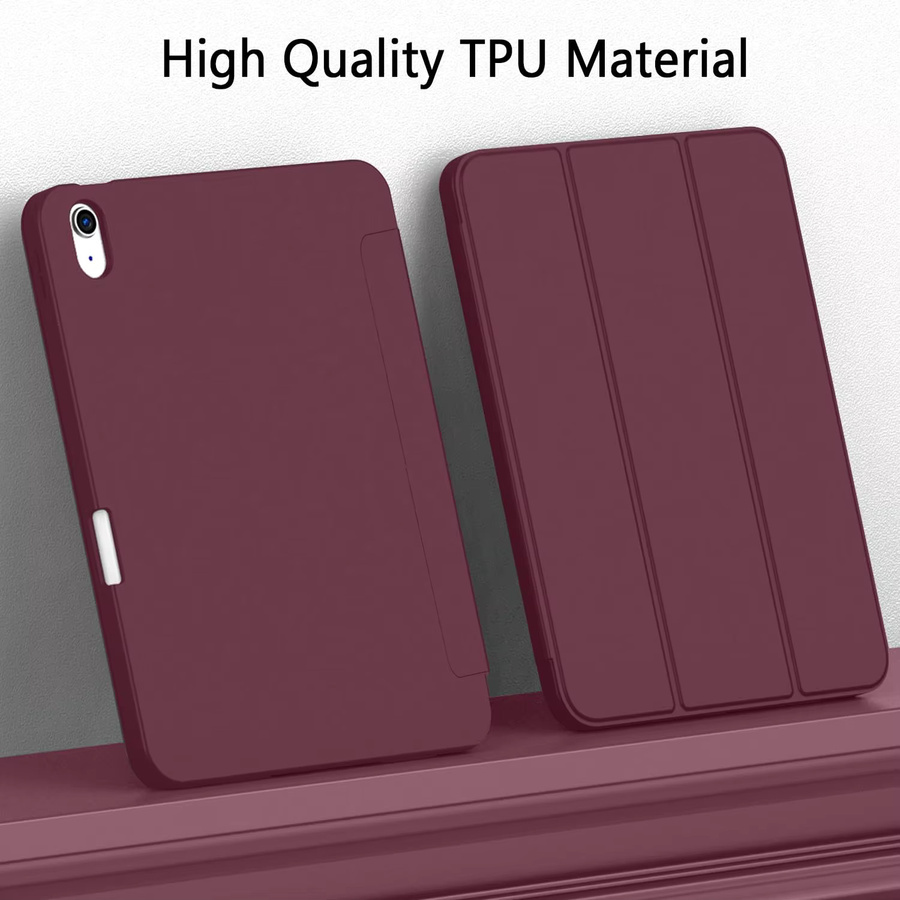 Magnetische Smart Cover Hülle mit Stifthalter für iPad Pro 11, iPad Air 4/5 und iPad 10. Generation von tzion in Pink - Bild 3