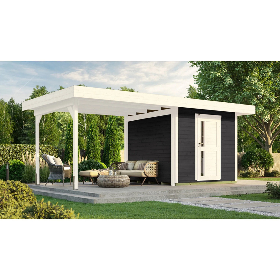 WEKA Holz-Gartenhaus Designhaus 172 mit Flachdach in Grau und Anthrazit, B/T: 575 x 314 cm - Bild 2