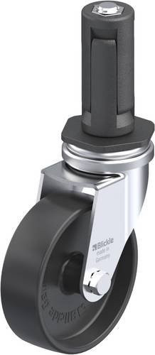 Blickle Lenkrolle LRA-POA 75G-ER03 in Schwarz mit verzinktem Stahl und Kunststoff, Rad-Durchmesser: 75 mm, Tragfähigkeit: 75 kg - Bild 1