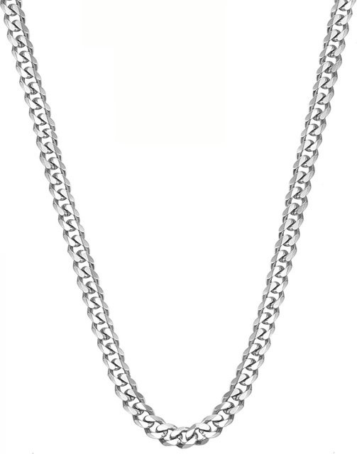 Halskette Miami kubanische Glieder, Edelstahl, Silber, Unisex - Bild 1