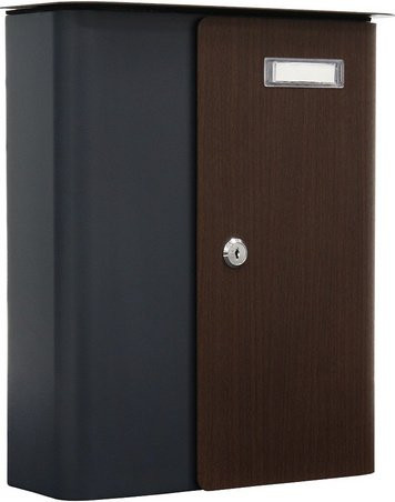 Rottner Briefkasten Kensington aus Stahl in Anthrazit und Schwarz, B: 29,5 cm, H: 35,7 cm - Bild 1