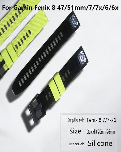 QuickFit Uhrenarmband Silikon, 22 26mm, Sportarmband - Bild 1
