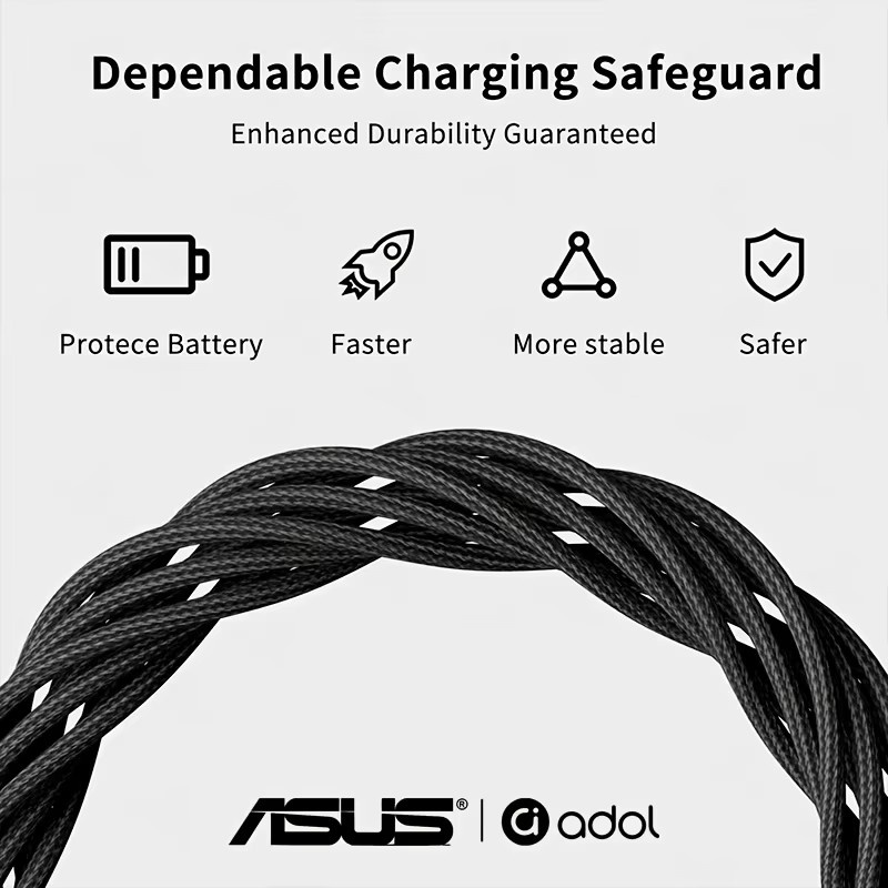 ASUS Thunderbolt 5 USB-C Kabel in Schwarz mit 120Gbps Datenübertragung und 240W Power Delivery für MacBook, iPad, iPhone und Android - Bild 4