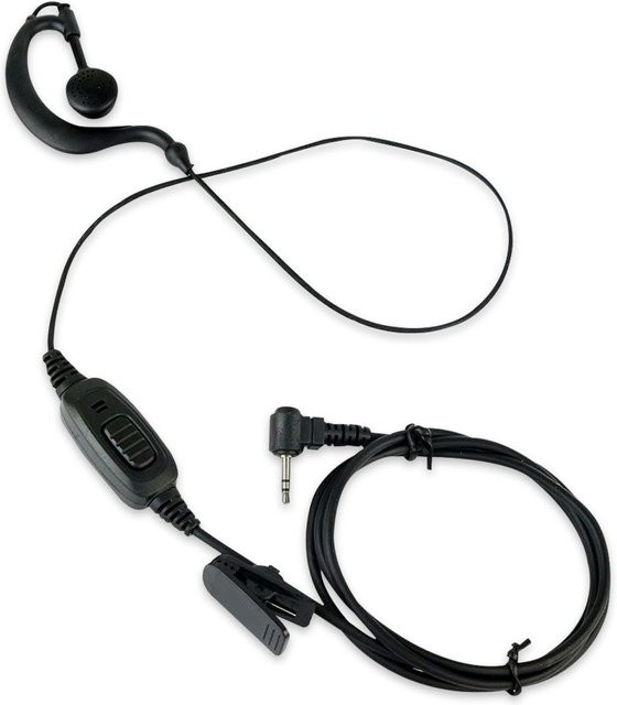 Ergonomische Walkie Talkie Kabelkopfhörer mit Mikrofon und Tastenbedienung, 20-Pin 2,5mm, Schwarz - Bild 1