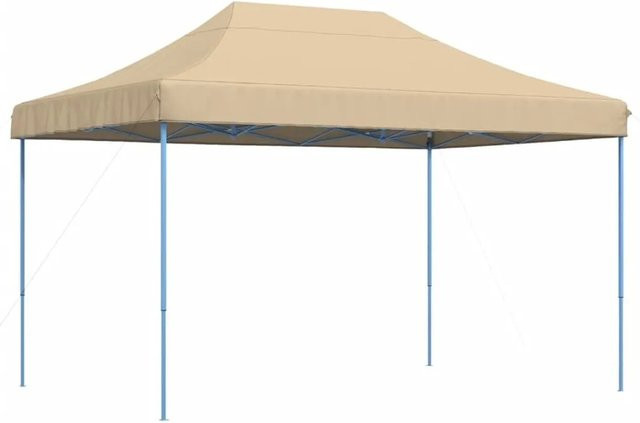 vidaXL Partyzelt Pop-Up Faltbar Beige B/T/H: 410 x 279 x 315 cm - Bild 1