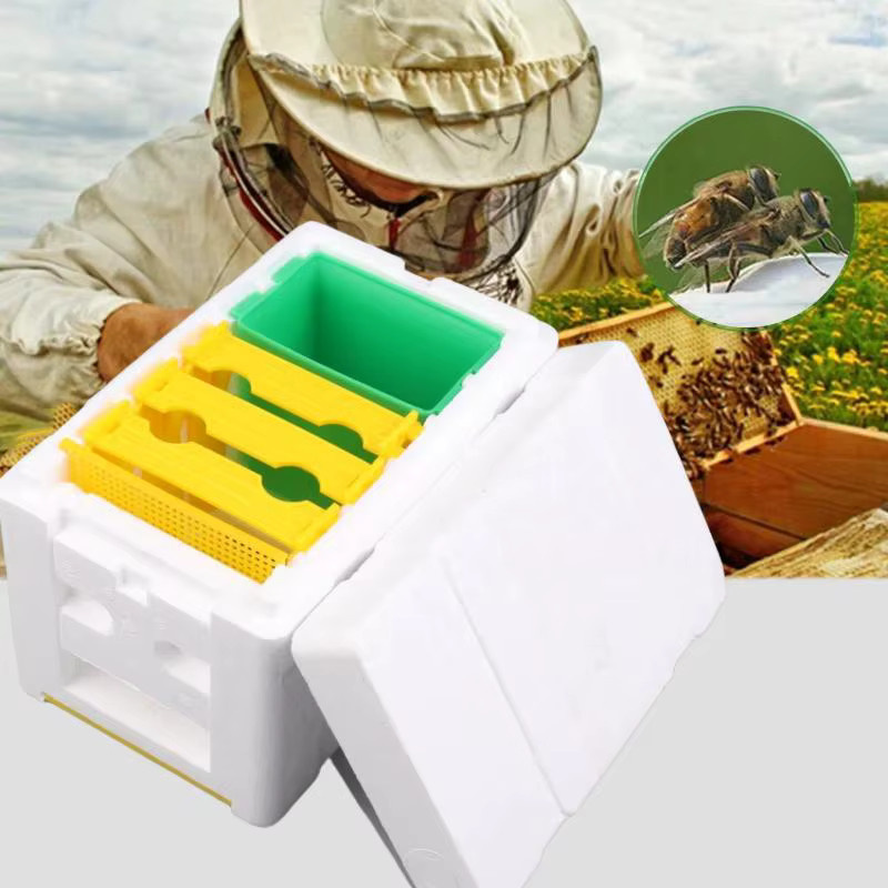 eelhoe Bienenköniginnen-Zuchtbox aus Schaumstoff in Weiß für die Bienenhaltung und Bestäubung im Garten - Bild 2