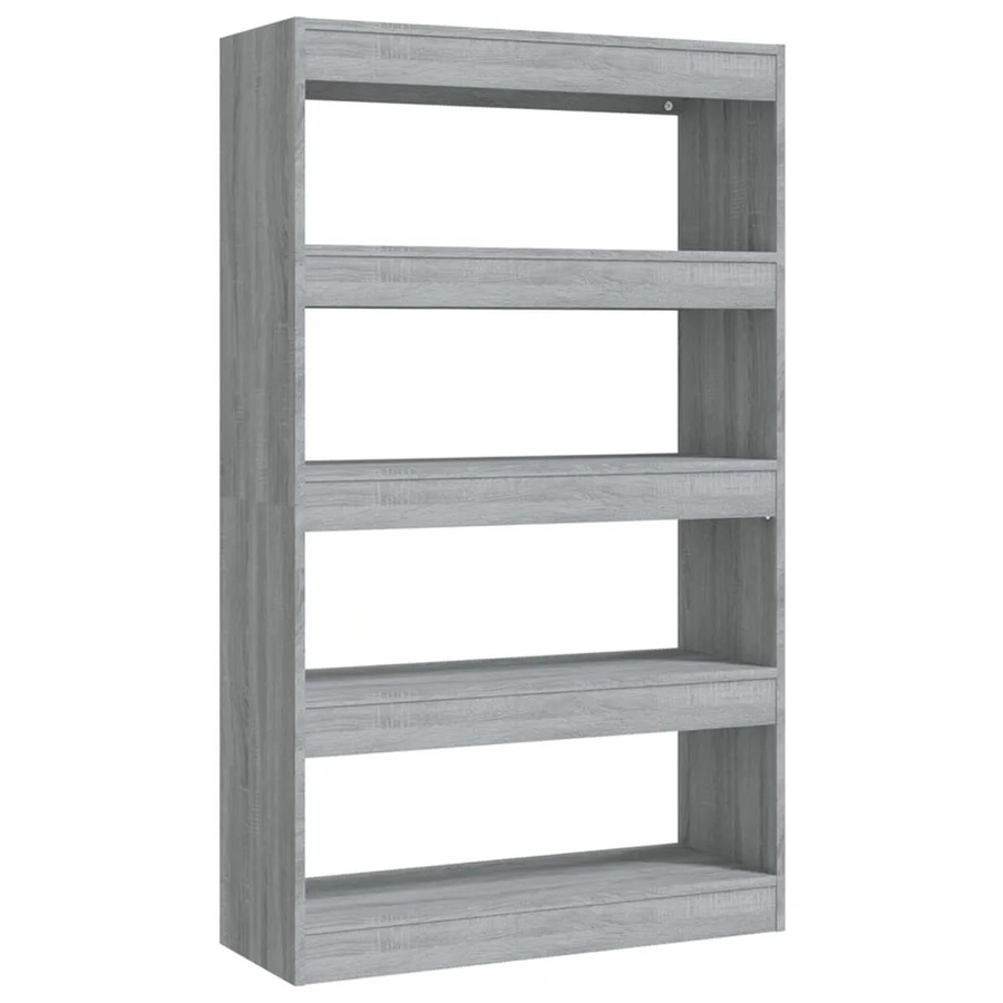 vidaXL Bücherregal und Raumteiler aus Holzwerkstoff in Grau, B/T/H: 80 x 30 x 135 cm - Bild 2