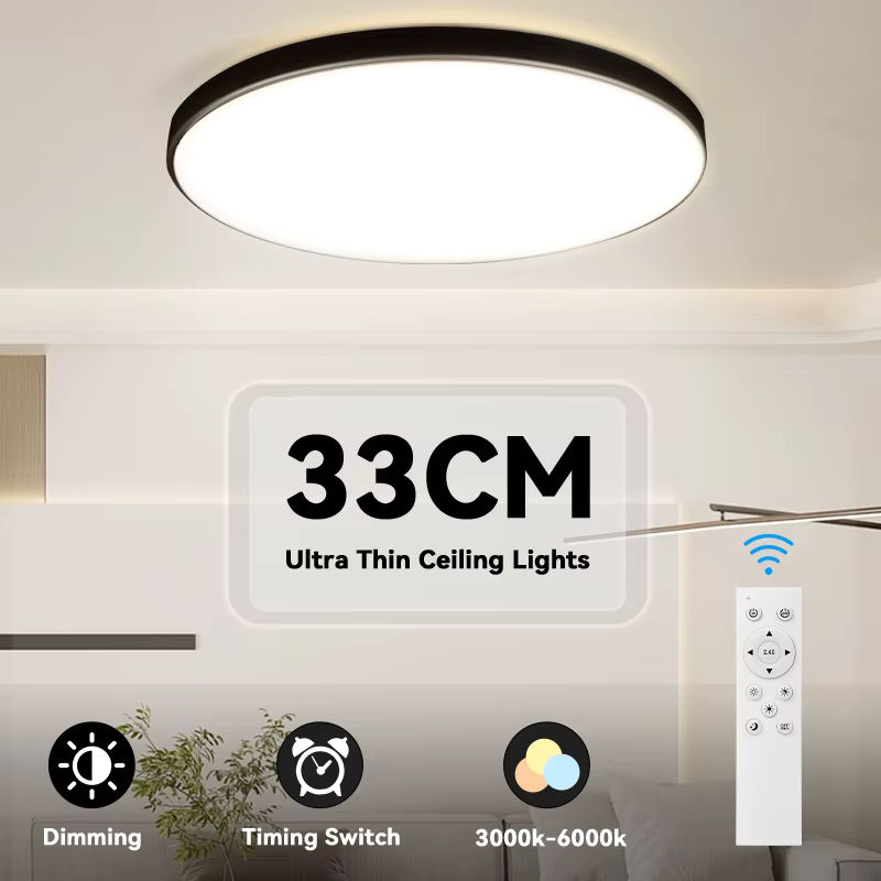 CANMEIJIA Dimmbare LED-Deckenleuchte in Weiß mit Fernbedienung für Wohnzimmer und Schlafzimmer - Bild 2