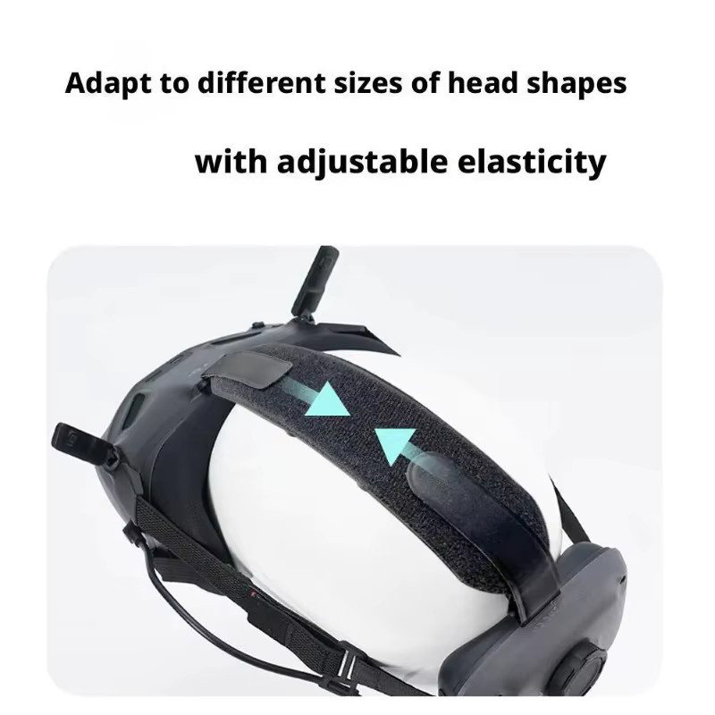 DJI N3 Flight Eye Lens Strap Kopfband in Schwarz mit Druckreduzierung und verstellbarer Passform - Bild 5