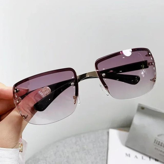 Fable Sonnenbrille, randlos, quadratisch, multicolor, Unisex, Metall - Bild 1