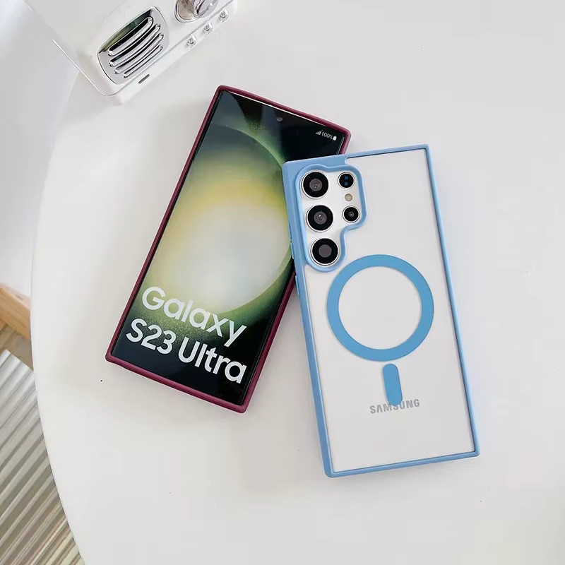 Stoßfeste transparente Acryl-Handyhülle für Samsung Galaxy S26 Ultra, S25 Plus, S24 und S23 FE mit kabelloser Ladefunktion - Bild 2