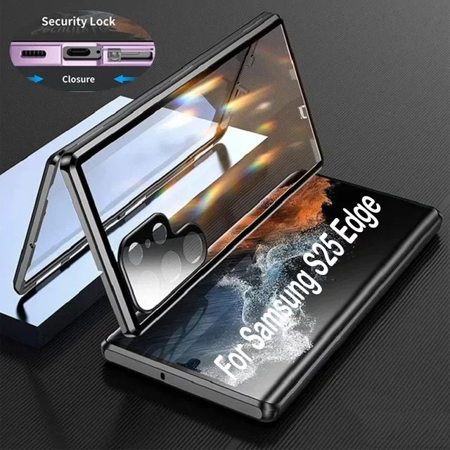 360 Full Protector Metall doppelseitiges HD-Glasschlossgehäuse für Samsung Galaxy in Grün - Bild 1