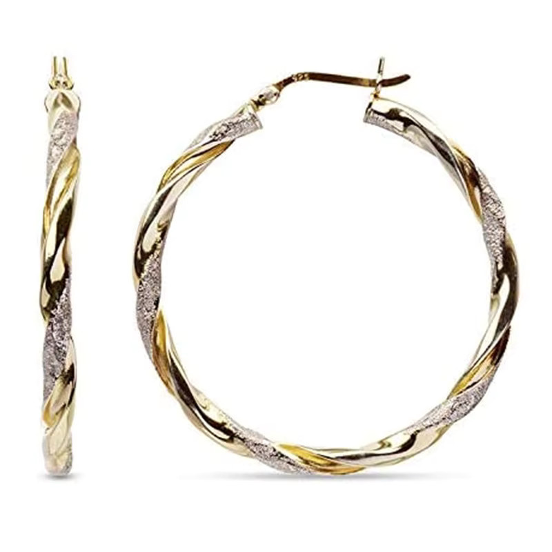 Huitan Twist-Creolen, Bicolor, Damen - Bild 3