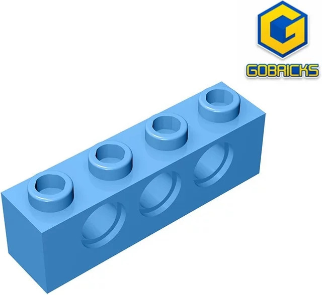 Gobricks GDS-625 Technischer Stein 1x4, Blau, kompatibel mit Lego - Bild 1