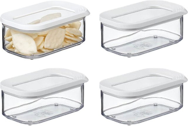 Mepal Modula Vorratsdosen 4er Set, transparent, luftdicht, 425 ml pro Dose - Bild 1