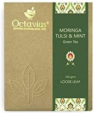 Octavius Tee, Moringa, Tulsi & Minze, Grüner Tee, lose, 100 g - Bild 1