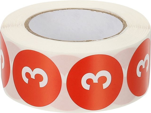 500 selbstklebende runde Punktaufkleber mit Nummern 1-31, Durchmesser: 2,54 cm, Etiketten aus Papier zur Organisation von Haus, Lager und Büro - Bild 1