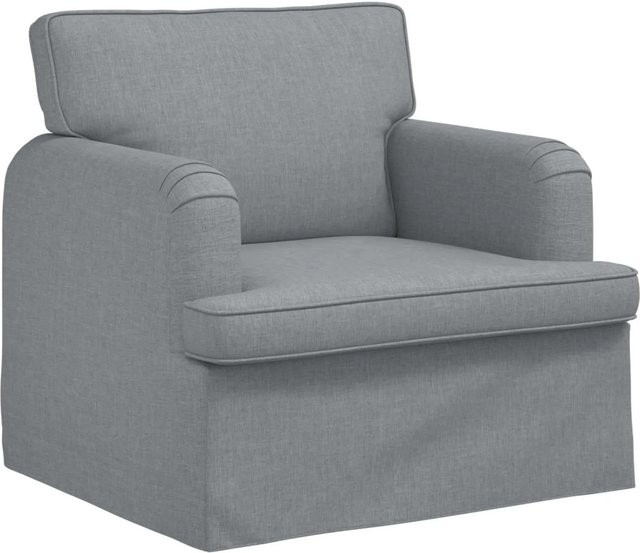 vidaXL Sofa Hellgrau mit Stoffbezug und Metallrahmen B/T/H: 84 x 80 x 85 cm - Bild 1