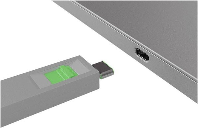 Lindy USB-C Port Schloss 4er Set in Grün inklusive Schlüssel - Bild 2