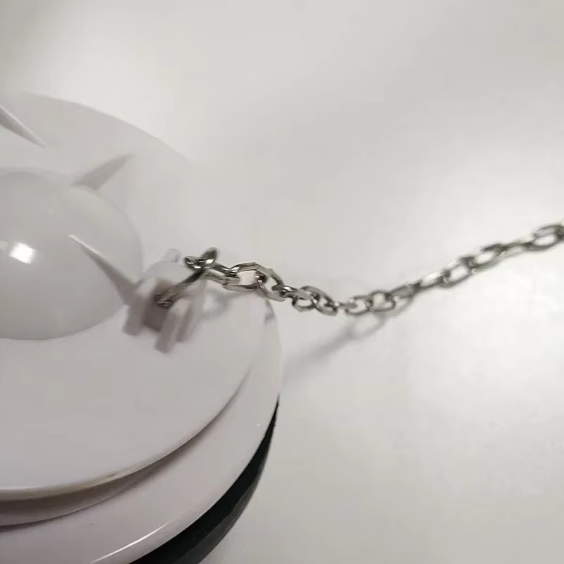 Ersatzset für WC-Spülkasten mit Spülventil, Dichtung, Kette und Klappenabdeckung in Weiß - Bild 3