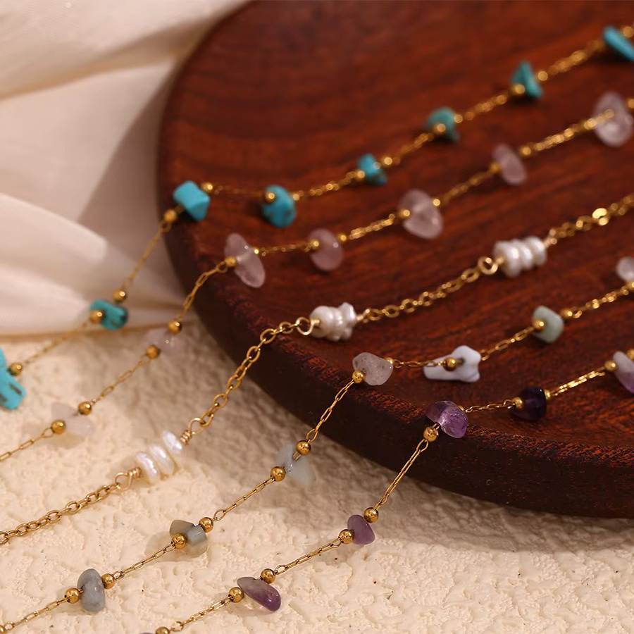 E.B.belle Fußkette, 18 Karat vergoldet, 316L-Edelstahl, Damen - Bild 2