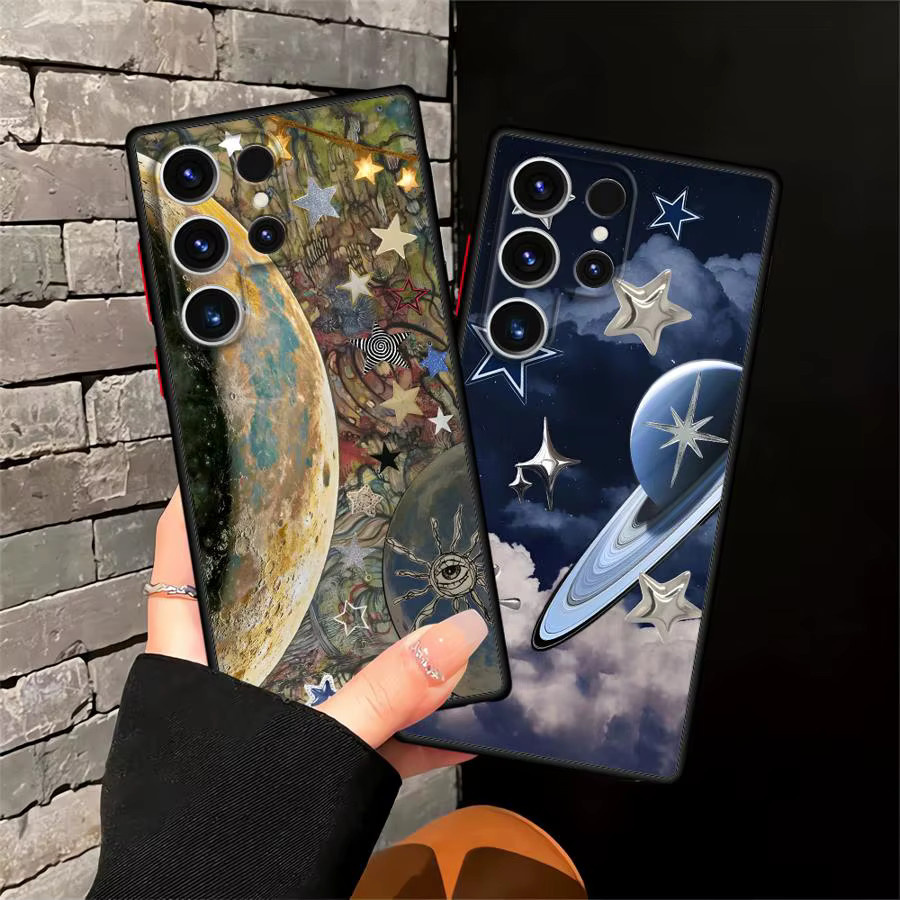 Handyhülle Collage Sterne Mond für Samsung Galaxy S21 S22 S23 S24 S25 S26 S20 Plus FE Ultra Note 20 10+ in Multicolour - Bild 2