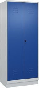C+P Putzmittel-Spind Classic PLUS mit Sockel und 2 Abteilen, Farbe Grau-Blau, B/T/H: 195,0 x 80,0 x 50,0 cm, Verschluss Sicherheits-Drehriegel - Bild 1