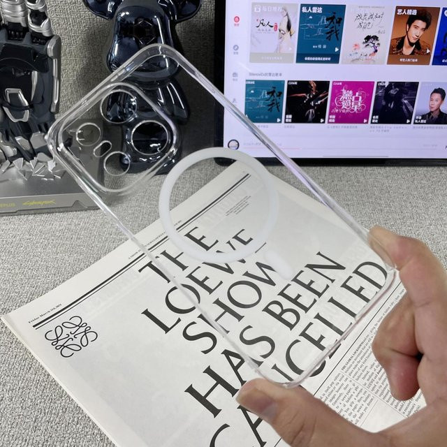 MagSafe Schutzhülle für OnePlus 15 5G, transparentes Hartcase aus PC, ultradünne magnetische Rückseite mit Bumper-Schutz - Bild 1