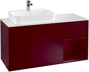 V&B Waschtischunterschrank Finion mit Wandbeleuchtung in Weiß, B/T/H: 120 x 50,1 x 50,1 cm - Bild 1