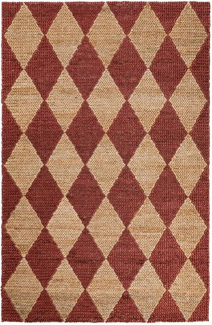 Flair Rugs Kurzflorteppich Effie in Terracotta und Orange aus Jute, B/T: 120 x 170 cm - Bild 1