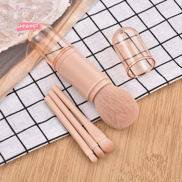 4-in-1 Reise-Make-up-Pinsel-Set, Kabuki-Pinsel und 3 Augenpinsel, Unisex - Bild 1