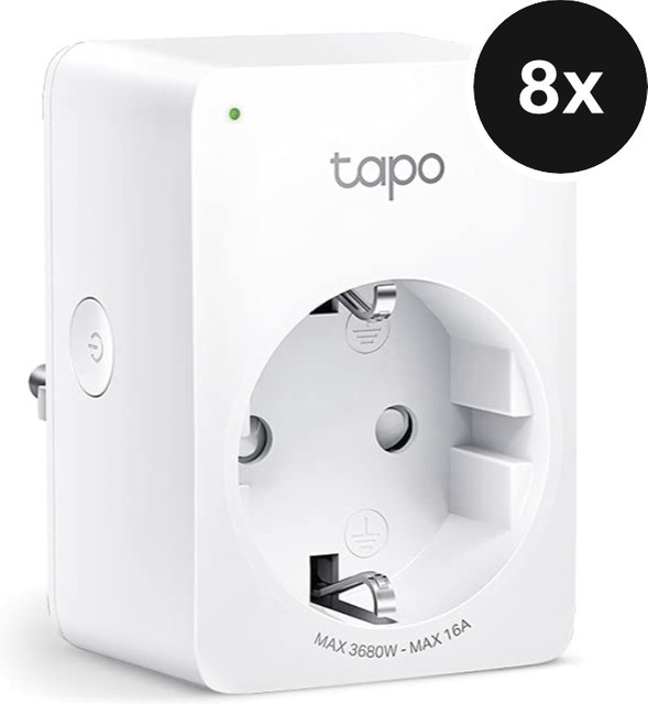 TP-Link Tapo P110 WLAN-Smart-Plug im 8er-Set, Weiß - Bild 1