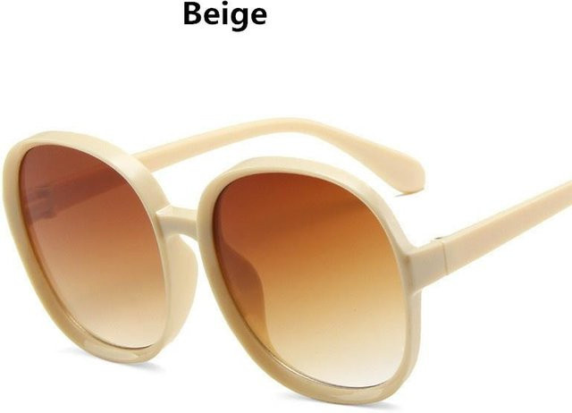 kottdo Runde Sonnenbrille, Kunststoff, Vollrand, Unisex, beige - Bild 1