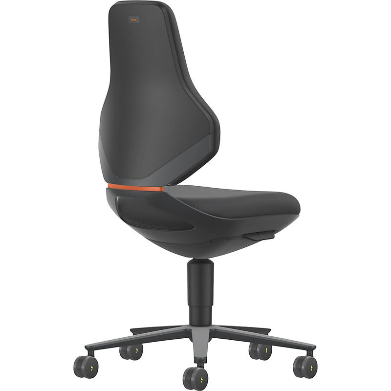 Bimos ESD Texon Supertec Stuhl mit Rollen in Schwarz mit Sitzhöhe 45,0 cm bis 62,0 cm - Bild 2