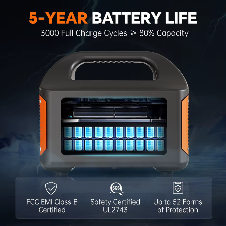 Gaiaray Tragbarer All-in-One-Solargenerator 500W mit 460Wh Lithium-Eisenphosphat-Batterie, mobile Stromversorgung mit USV-Funktion und 220V Anschluss für Camping und Haushalt - Bild 2