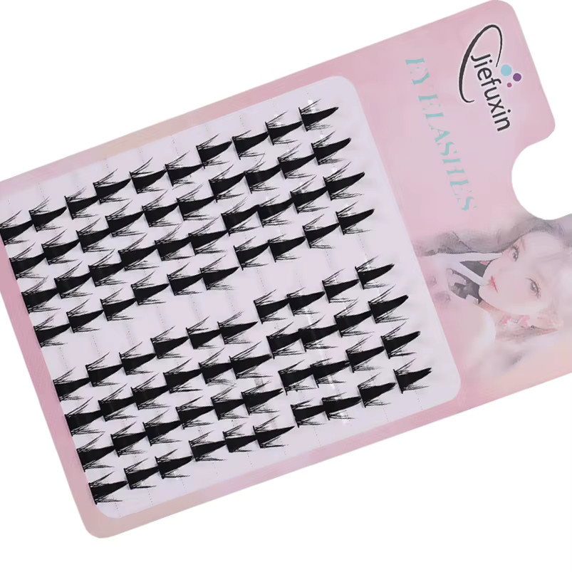 JIEFUXIN 5D Fluffy Cluster Wimpern, Unisex - Bild 3
