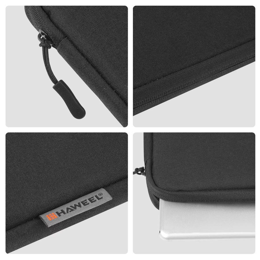 Stoßfeste Laptoptasche von xummen als Aktentasche für 12,5 bis 16,7 Zoll in Schwarz oder Grau - Bild 3