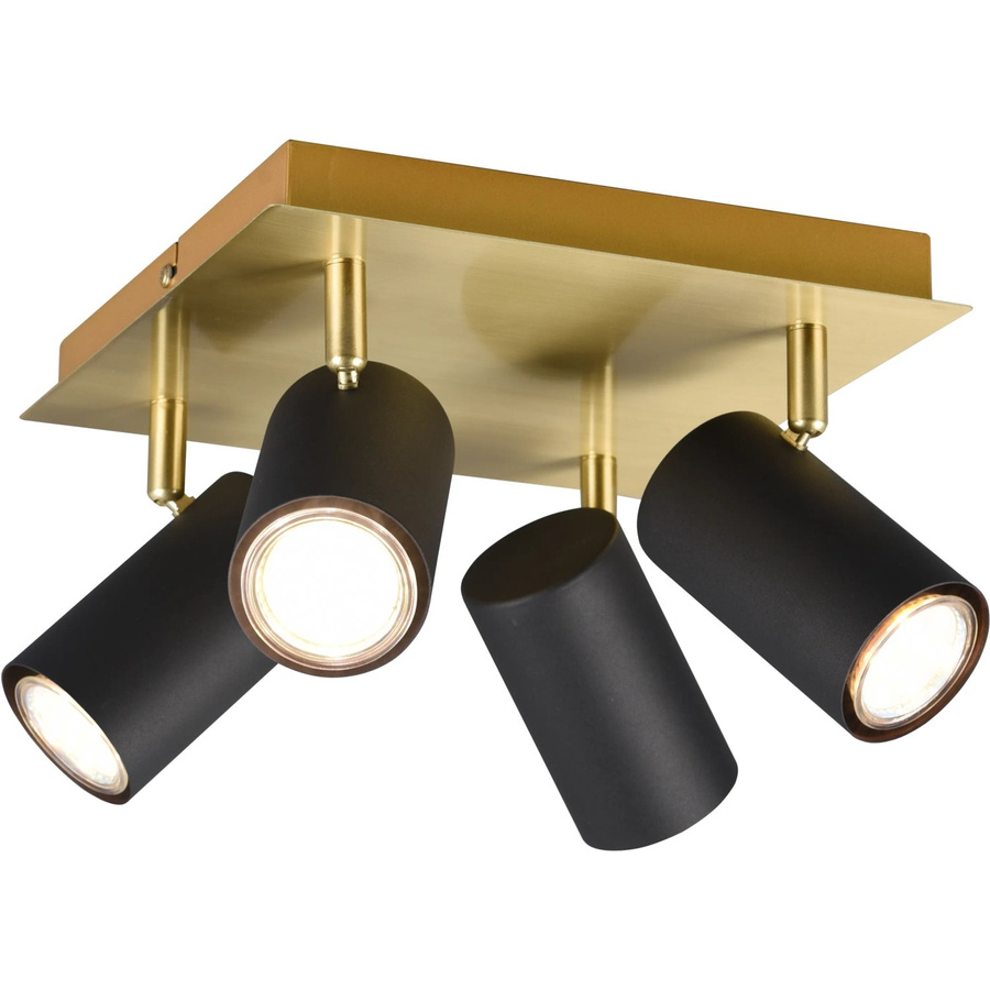 Trio Strahler Marley 4er Set Schwarz-Gold aus Metall, verstellbar - Bild 2