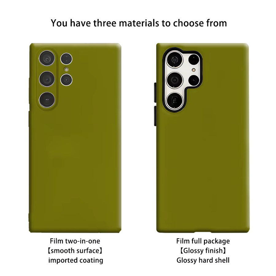 Stoßfeste Doppelschicht Handyhülle für Samsung Galaxy S25 Ultra, S24, S23 Ultra und S23 Plus in Olivgrün - Bild 2