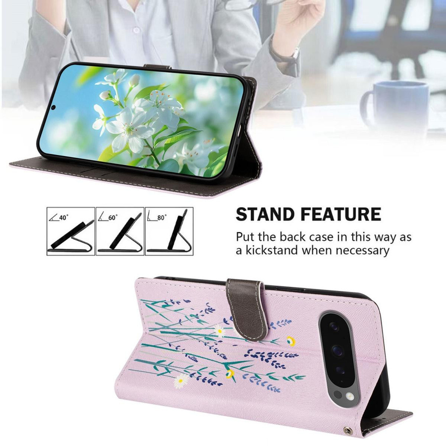 Lederne Klapphülle mit Blumenmuster für Samsung Galaxy A57 A56 A55 A37 A36 A26 A17 A16 A07 A06: Brieftasche und Ständer als Buchhülle - Bild 1