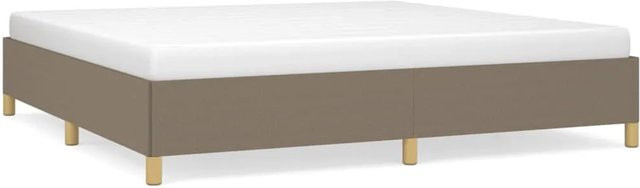 vidaXL Bettgestell modern mit Stoffbezug in Beige und Grau B/T/H: 200 x 200 x 35 cm - Bild 1