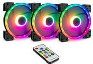 Inter-Tech Argus RS14 RGB Gehäuselüfter Set Schwarz Multicolour B/H/T: 14,0 x 14,0 x 2,5 cm - Bild 1