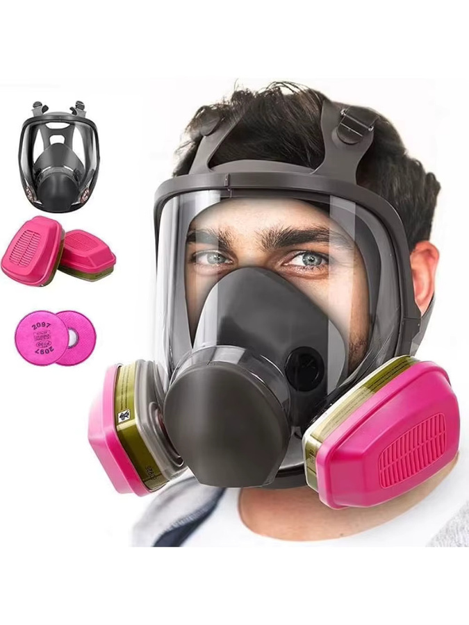 6800 Vollgesichts-Atemschutzmaske mit 60926-Kartusche für Lackierarbeiten, Epoxidharz, Staub und Schweißen - Bild 5