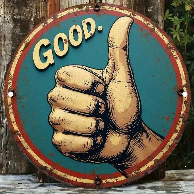KeepLive Vintage Blechschild aus Metall als rustikale Wanddekoration, quadratisch, Mehrfarbig, B/H: 20,3 x 20,3 cm - Bild 1